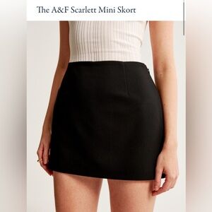 ABERCROMBIE Scarlett mini skort black size large